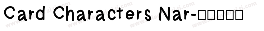 Card Characters Nar字体转换